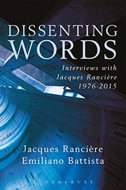 Cover of Dissenting Words by Jacques Rancière
