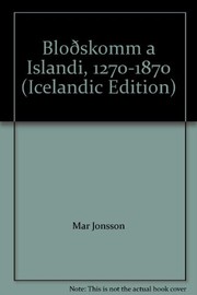 Front cover of Blóðskömm á Íslandi, 1270-1870 by Már Jónsson.