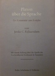 Front cover of Platon über die Sprache by Jetske C. Rijlaarsdam