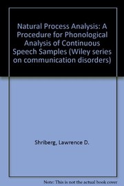 Cover of Natural process analysis (NPA) by Lawrence D. Shriberg