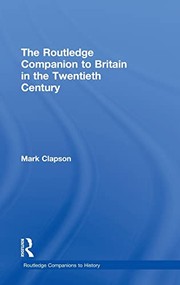 Front cover of The Routledge companion to Britain in the twentieth century by Mark Clapson