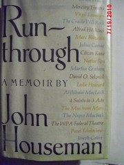 Cover of Run-through by John Houseman
