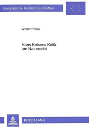 Front cover of Hans Kelsens Kritik am Naturrecht by Walter Preiss