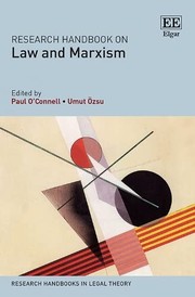 Front cover of Research Handbook on Law and Marxism by Paul O'Connell