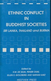 Front cover of Ethnic conflict in Buddhist societies by K. M. De Silva