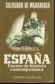 Cover of España by Salvador de Madariaga
