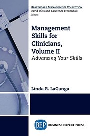 Front cover of Management Skills for Clinicians by Linda R. LaGanga