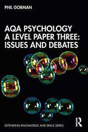 Front cover of Aqa Psychology a Level Paper Three by Phil Gorman