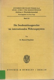 Front cover of Die Sonderziehungsrechte im internationalen Währungssystem by Massoud.* Bargelame