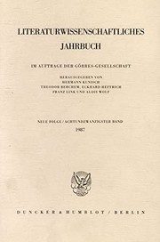 Cover of Literaturwissenschaftliches Jahrbuch by Hermann Kunisch