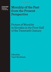 Front cover of Morality of the past from the present perspective by Vasil Gluchman