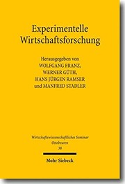 Front cover of Experimentelle Wirtschaftsforschung by Franz, Wolfgang