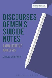 Cover of Discourses of Men's Suicide Notes by Dariusz Galasinski