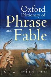 Cover of Oxford Dictionary of Phrase and Fable by Elizabeth Knowles