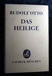 Front cover of Das Heilige by Rudolf Otto