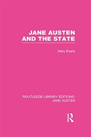 Front cover of Jane Austen and the State (RLE Jane Austen) by Mary Evans