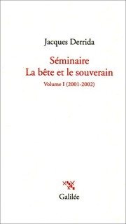Cover of Séminaire by Jacques Derrida