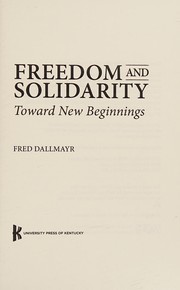 Cover of Freedom and Solidarity by Fred R. Dallmayr