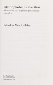Front cover of Islamophobia in the West by Marc Helbling