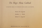 Cover of The magic menu cookbook by Marion Dee Longarini