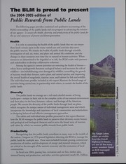 Cover of Public rewards from public lands 2004-2005 by United States. Bureau of Land Management
