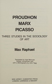 Cover of Proudhon, Marx, Picasso by Max Raphael