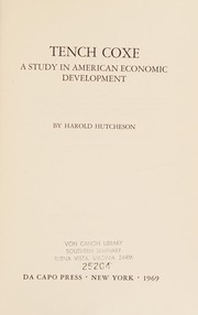 Cover of Tench Coxe by Harold Hutcheson