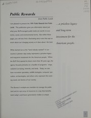 Cover of Public rewards from public lands 1999 by United States. Bureau of Land Management