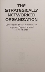 Cover of Strategically Networked Organization by Hanna Lehtimaki