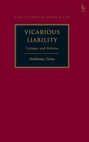 Cover of Vicarious Liability by Anthony Gray