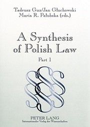 Front cover of A synthesis of Polish law by Tadeusz Guz