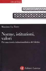 Front cover of Norme, istituzioni, valori by Massimo La Torre