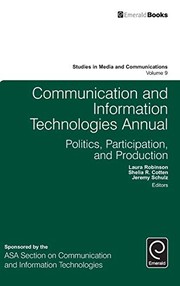 Front cover of Communication and Information Technologies Annual by Laura Robinson