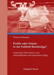 Front cover of Profite oder Pokale in der Fussball-Bundesliga? by Thomas Schroeter