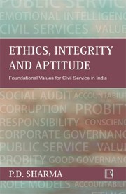 Cover of Ethics, Integrity and Aptitude by P. D. Sharma