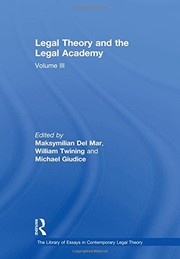 Cover of Legal theory and the legal academy by Maksymilian Del Mar