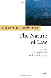 Front cover of Philosophical Foundations of the Nature of Law by Wil Waluchow