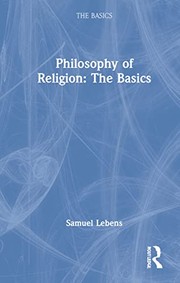Front cover of Philosophy of Religion by Samuel Lebens