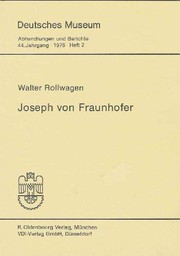 Front cover of Joseph von Fraunhofer by Walter Rollwagen