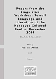 Front cover of Papers from the Linguistics Workshop by Somalia)) Linguistics Workshop: Somali language and literature (1st 2015 Hargeysa (Woqooyi Galbeed