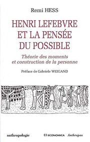 Front cover of Henri Lefebvre et la pensée du possible by Rémi Hess