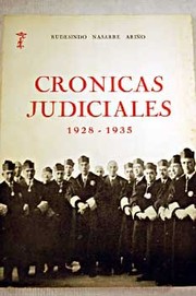 Front cover of Crónicas judiciales by Rudesindo Nasarre Ariño