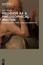 Cover of Religion As a Philosophical Matter by Lars Albinus