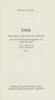 Cover of Ethik by Romano Guardini