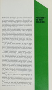 Front cover of Fundamentals of chemistry by Rod O'Connor