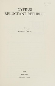 Cover of Cyprus by Stephen George Xydis