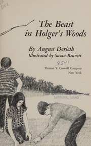 Front cover of The beast in Holger's Woods by August Derleth