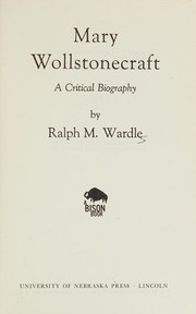 Front cover of Mary Wollstonecraft by Ralph Martin Wardle
