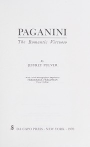 Cover of Paganini by Jeffrey Pulver