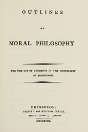 Front cover of Outlines of moral philosophy, 1793 by Dugald Stewart